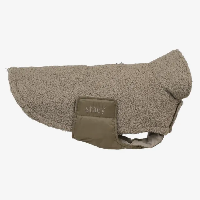 Staey Teddy hundefrakke Taupe overgangsjakke blød teddy