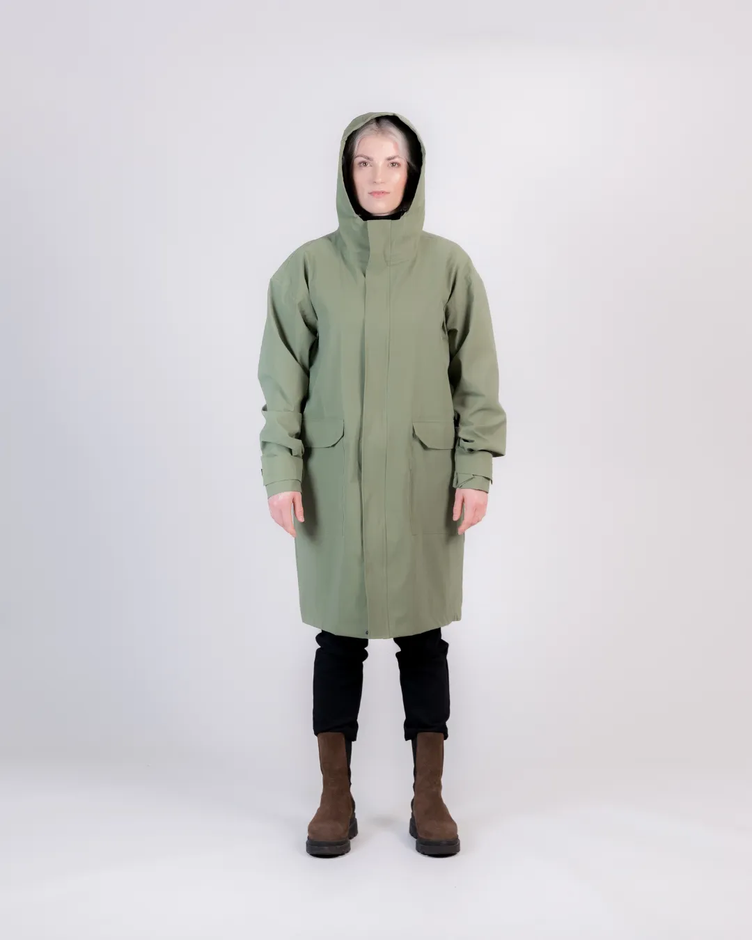 Paikka Sade regnjakke oliven unisex reflekterende