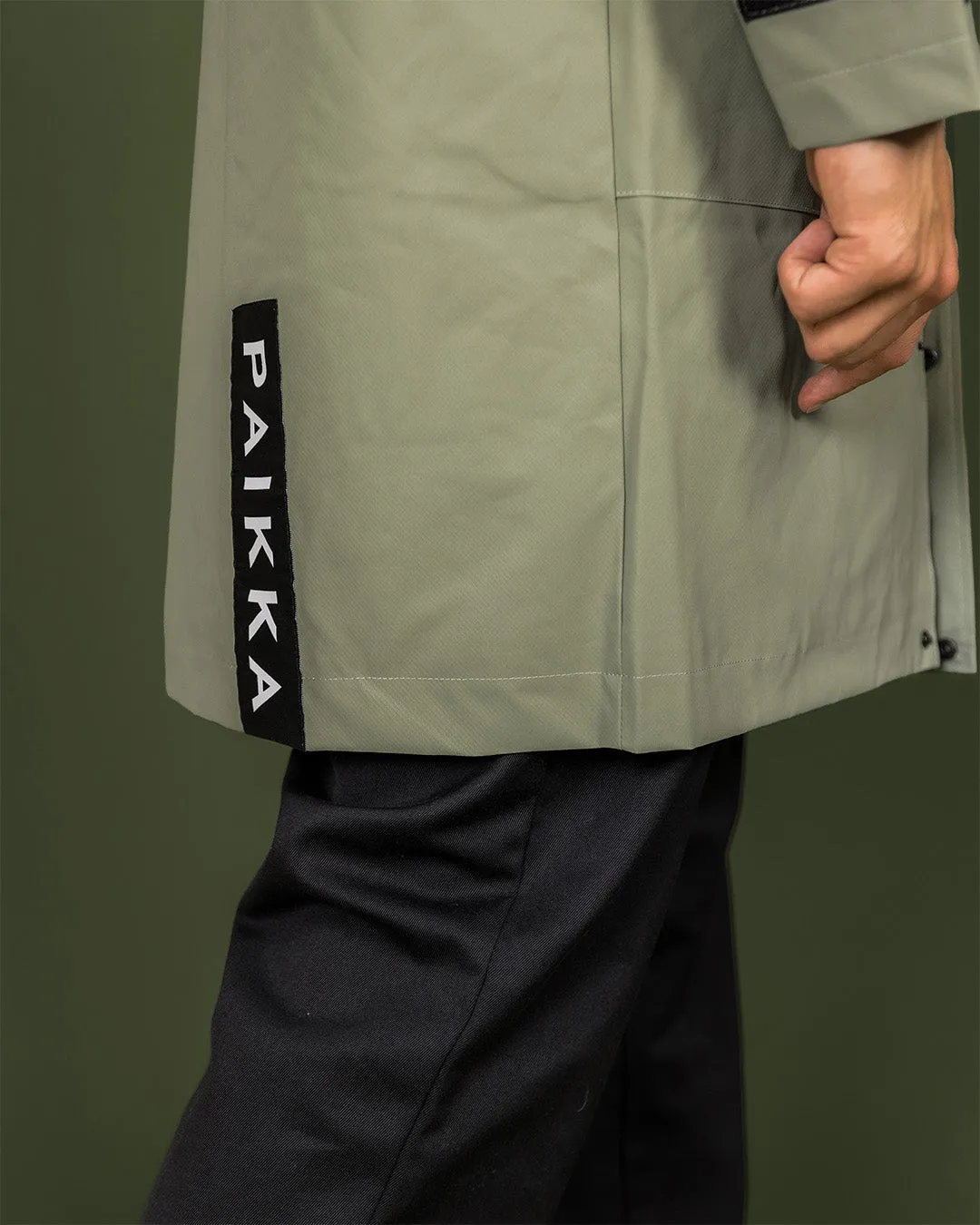 Paikka Sade regnjakke oliven unisex reflekterende