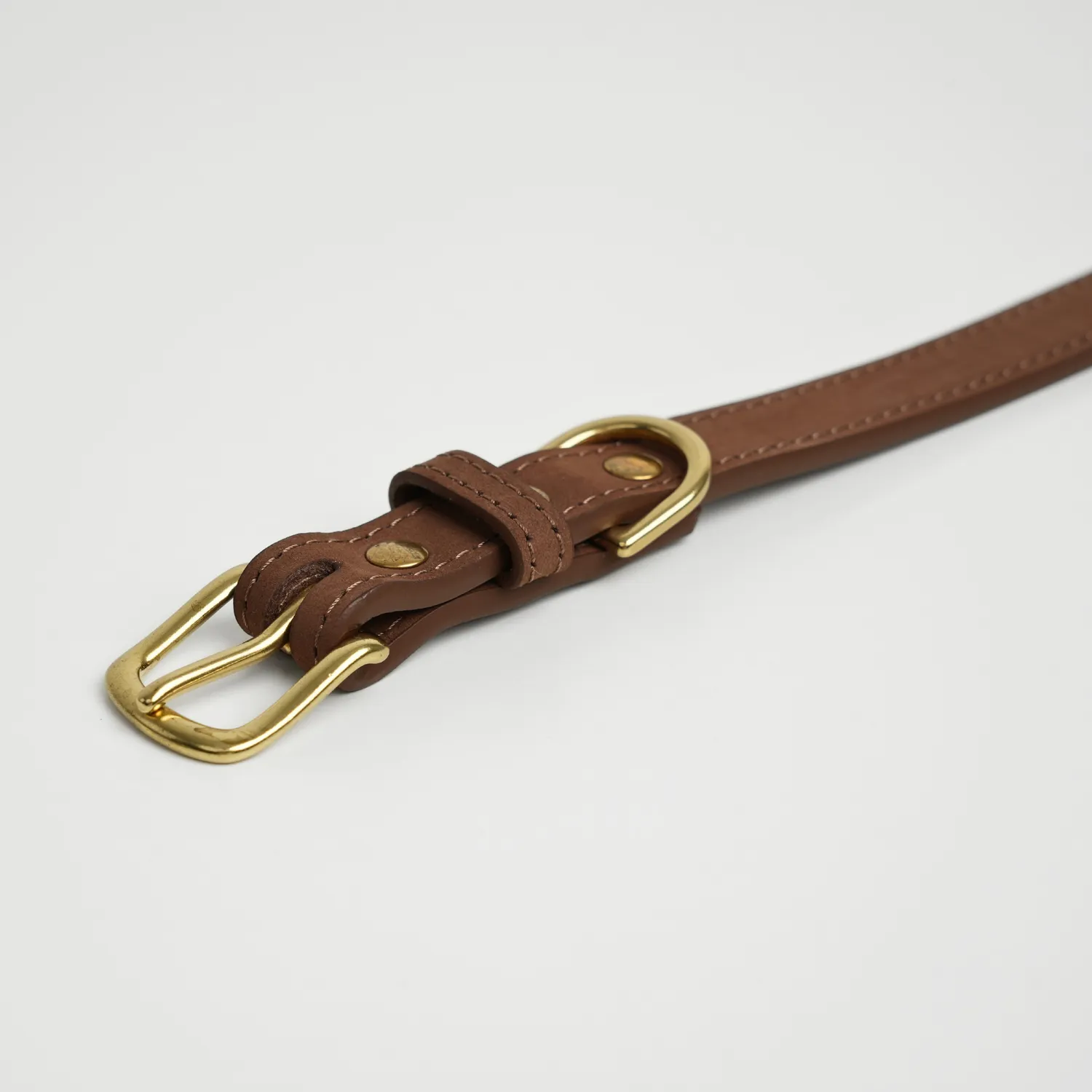 Staey Grace læderhalsbånd Chestnut nubuck