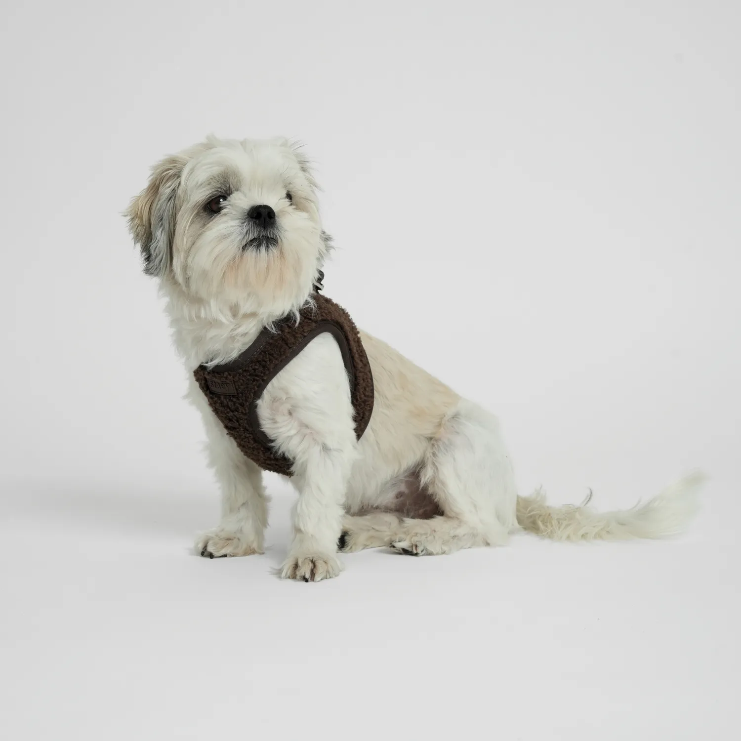 Staey Teddy Step-in hundesele Espresso blød