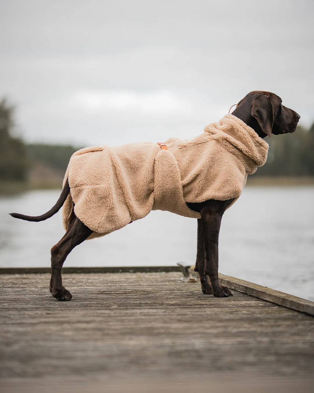 Paikka Sherpa shirt taupe varm hundetrøje