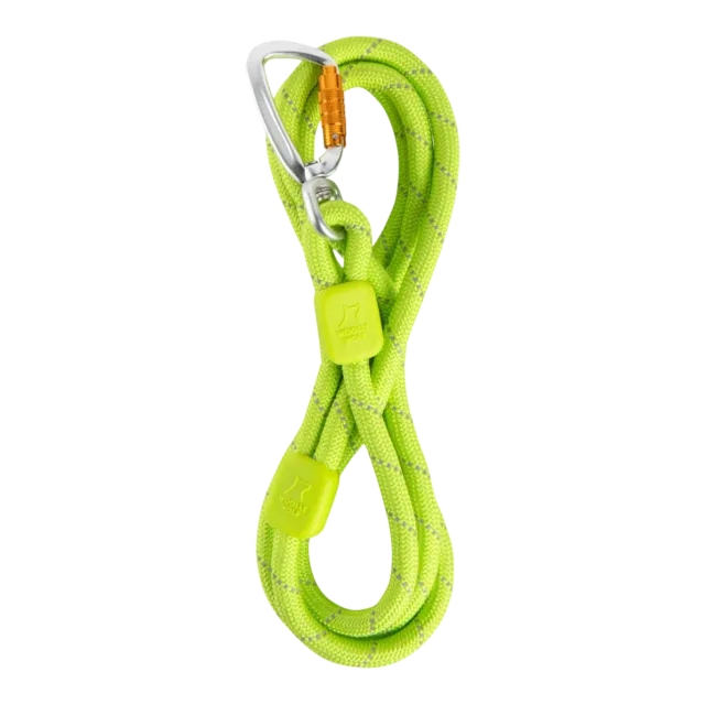 Woolly Wolf Rope Leash hundesnor lime 180 cm refleks