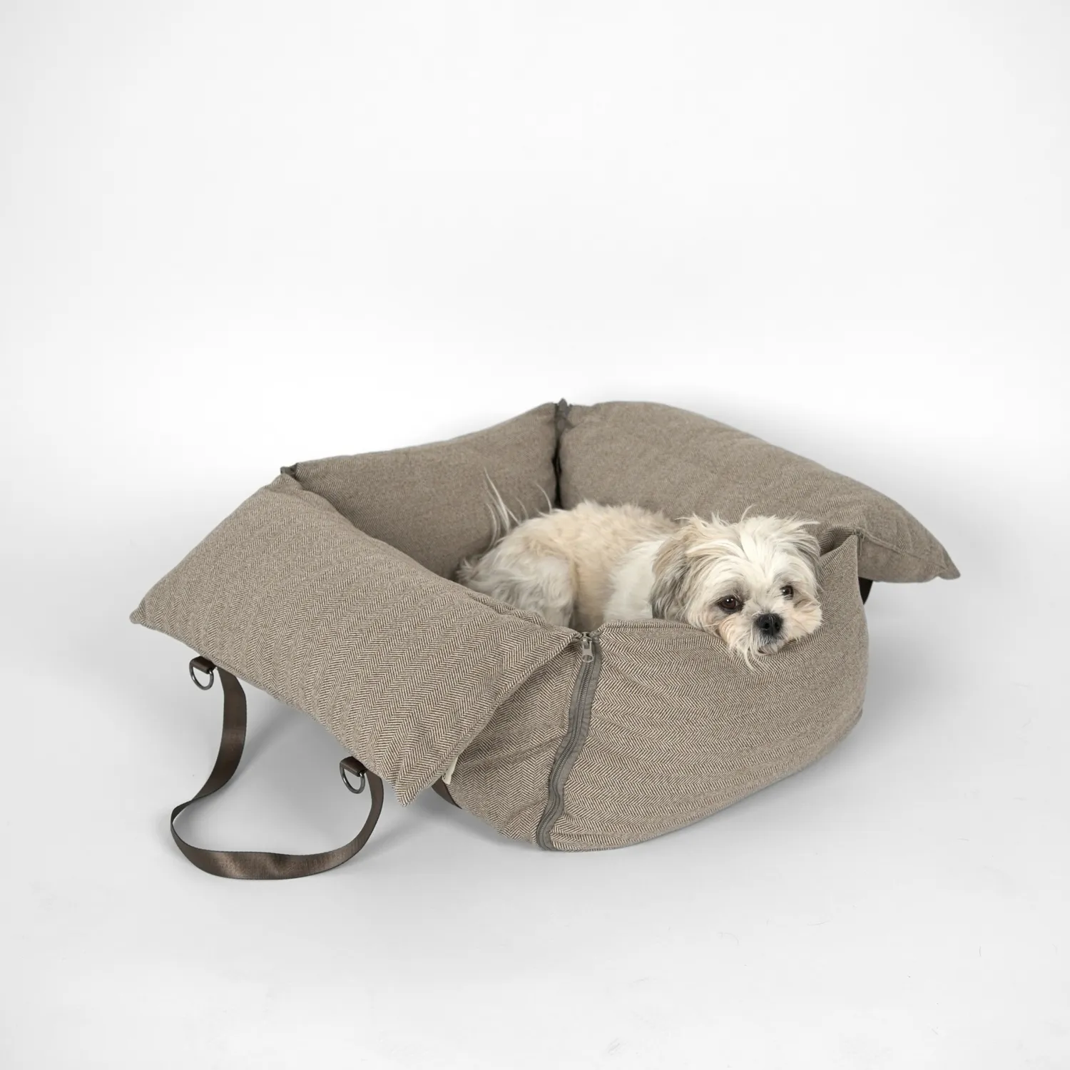 Staey Thea 3-i-1 bilsæde herringbone mocca