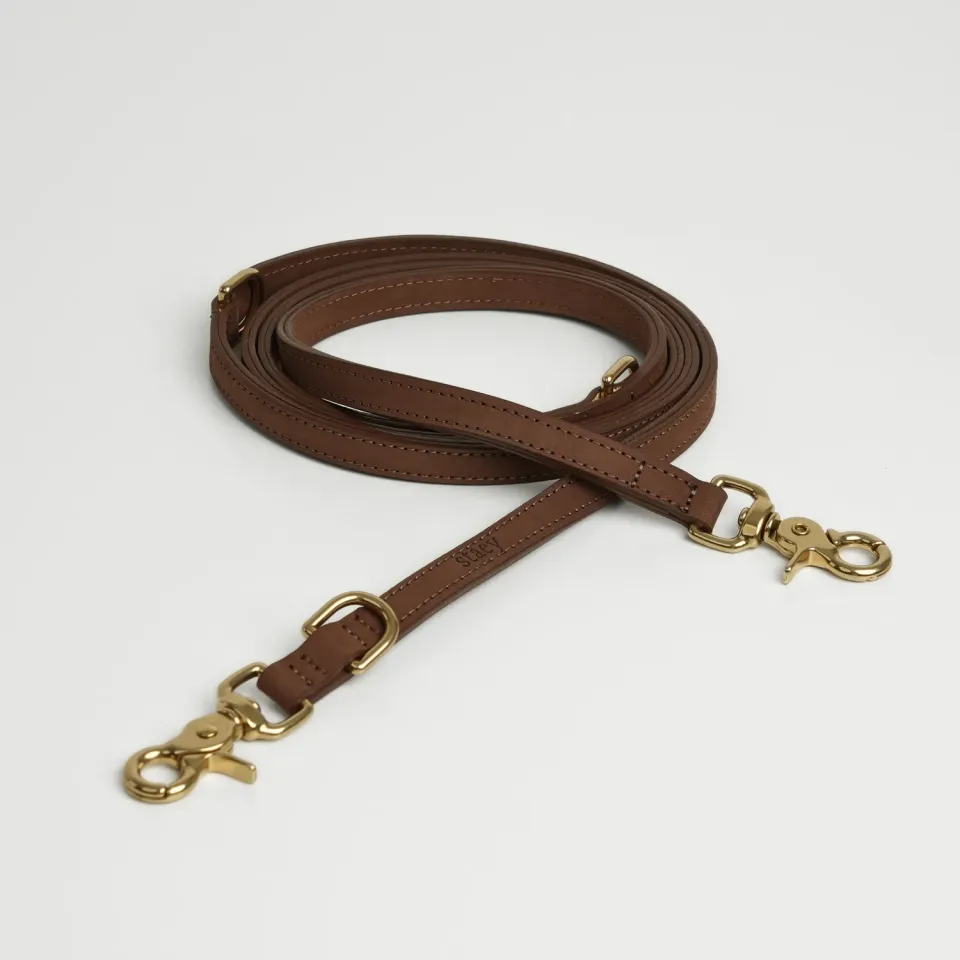 Staey Grace lædersnor til hund 2 meter Chestnut
