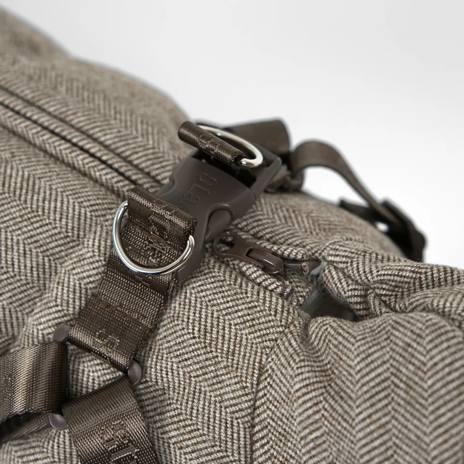 Staey Vera hundefrakke med sele Herringbone Mocca