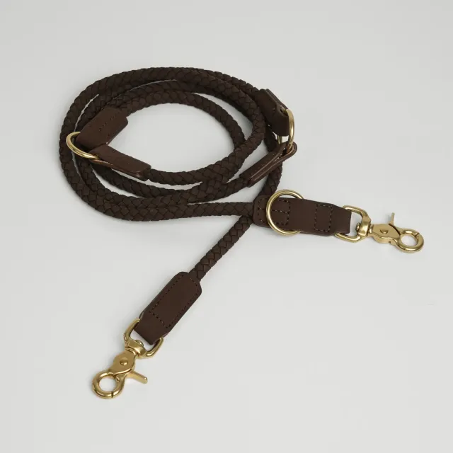 Staey Kaia hundesnor Dark Oak 2 m læder