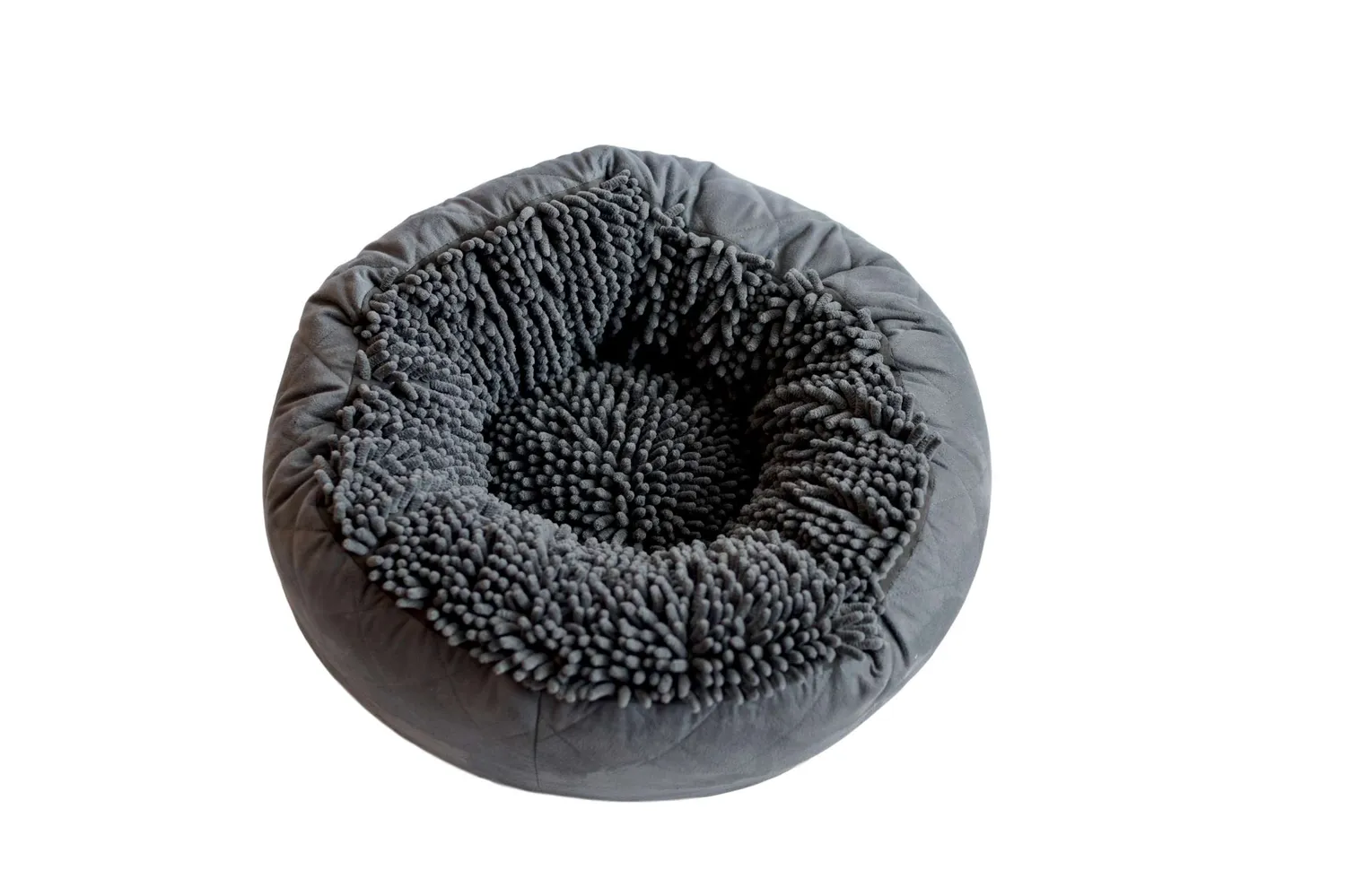 Dog Gone Smart Dirty Dog Donut hundeseng 25" grå mikrofiber
