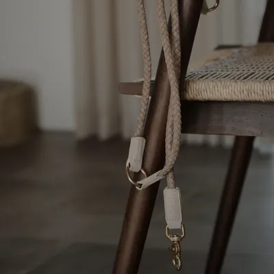 Staey Kaia hundesnor Taupe læder 2 m