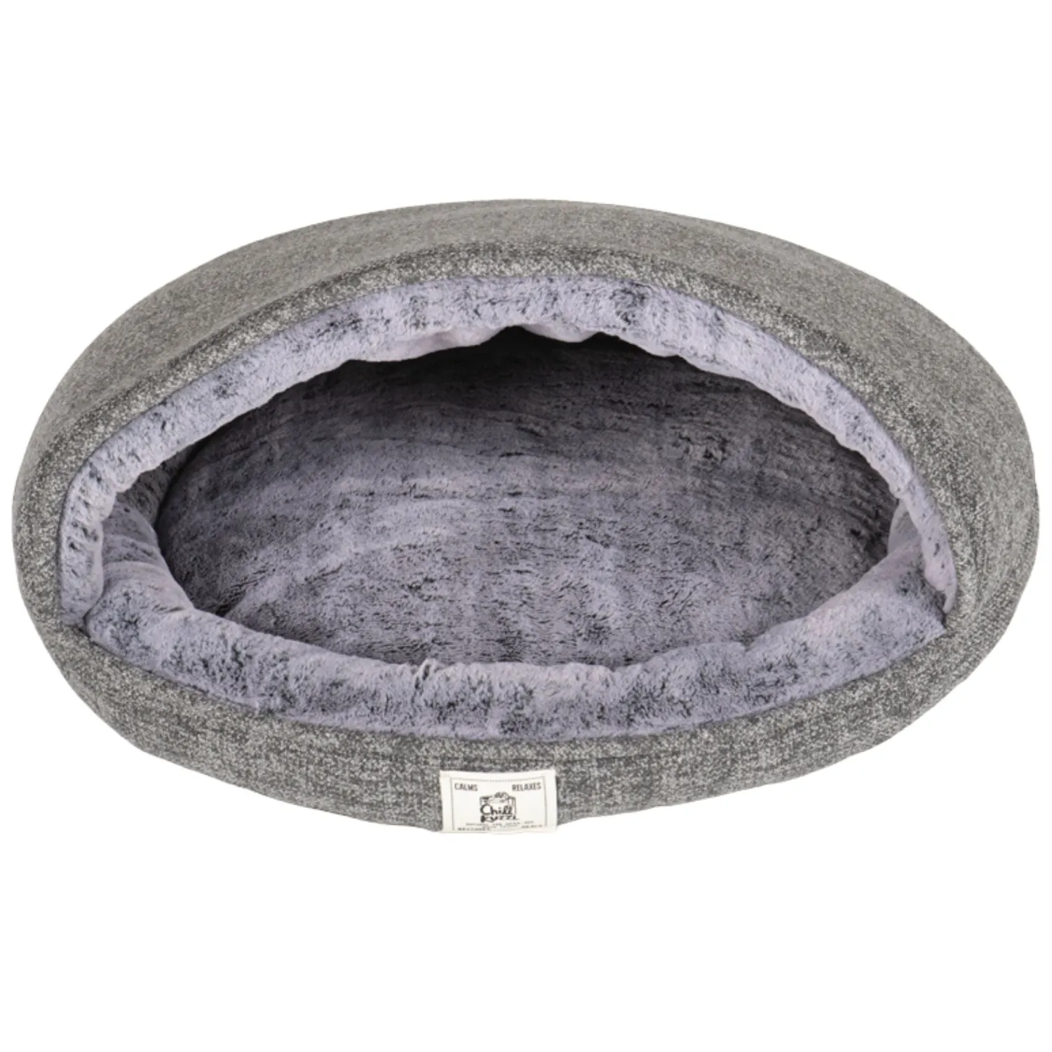 Chill Kuzzi Calming Nook hundeseng hule grå FIR