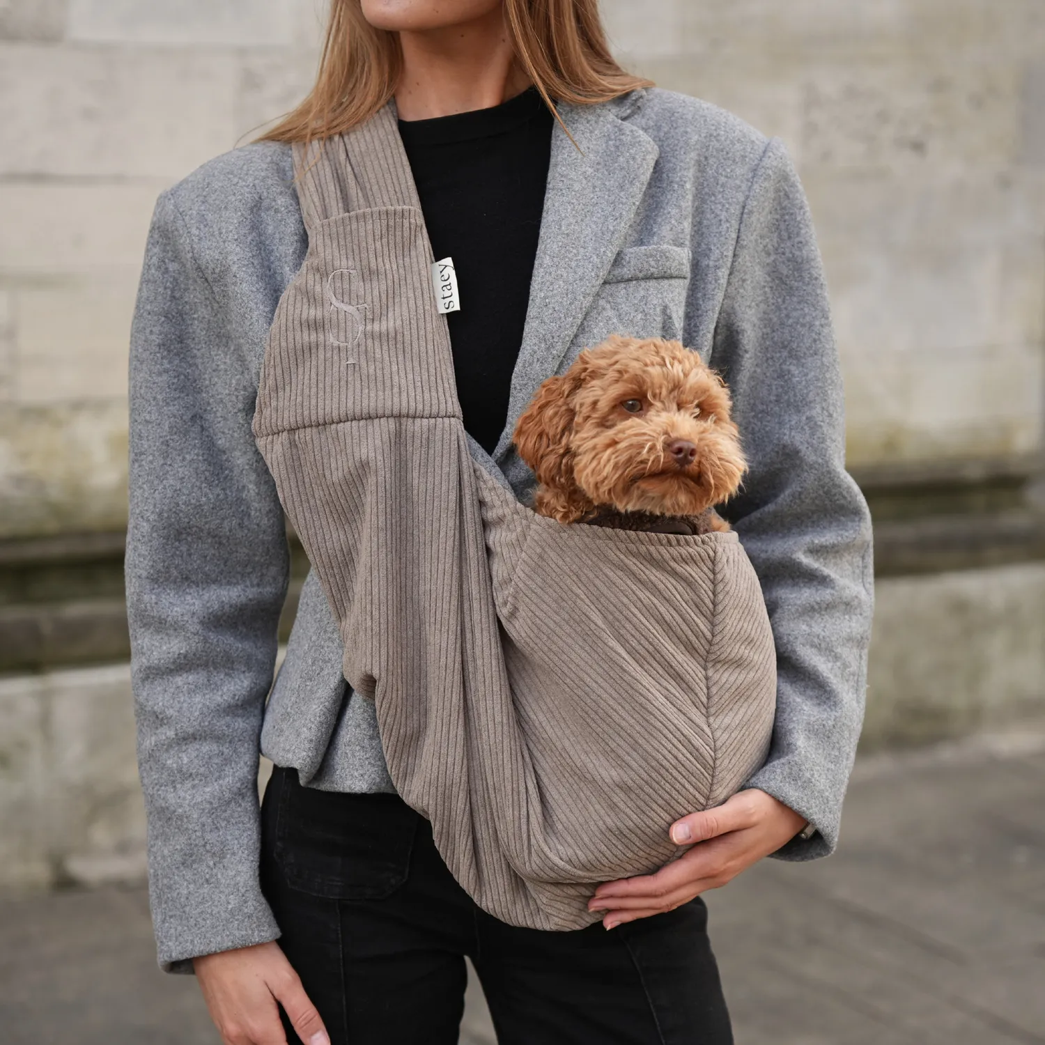 Staey Ava Hvalpetaske Corduroy – Taske til 8 kg