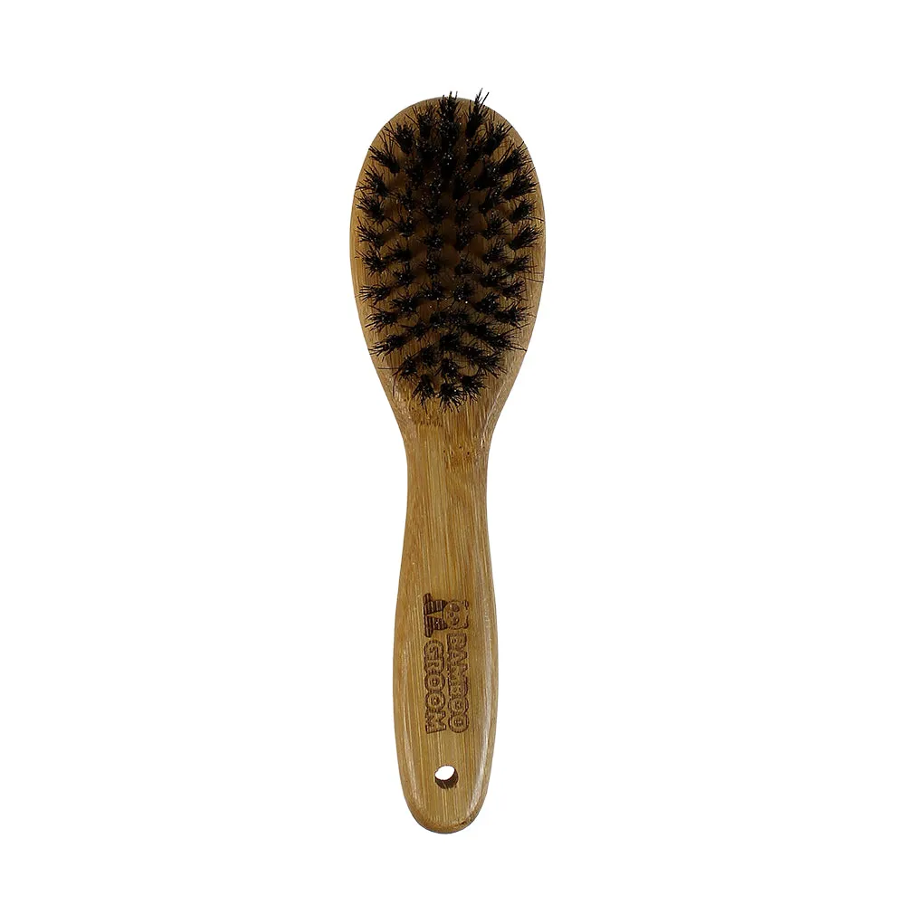 Bamboo Groom Oval Bristle Brush børste Large vildsvin