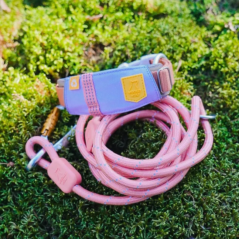 Woolly Wolf Rope Leash hundesnor lakserosa 180 cm refleks