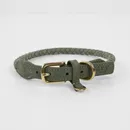 Staey Kaia Braided hundesnor Moss Green læder