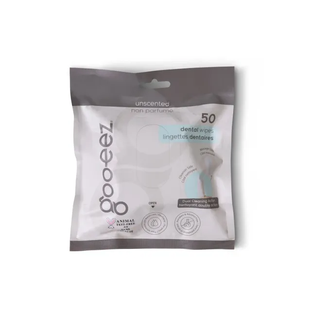 Goo-eez Dual-Action tandservietter til hund 50 stk finger