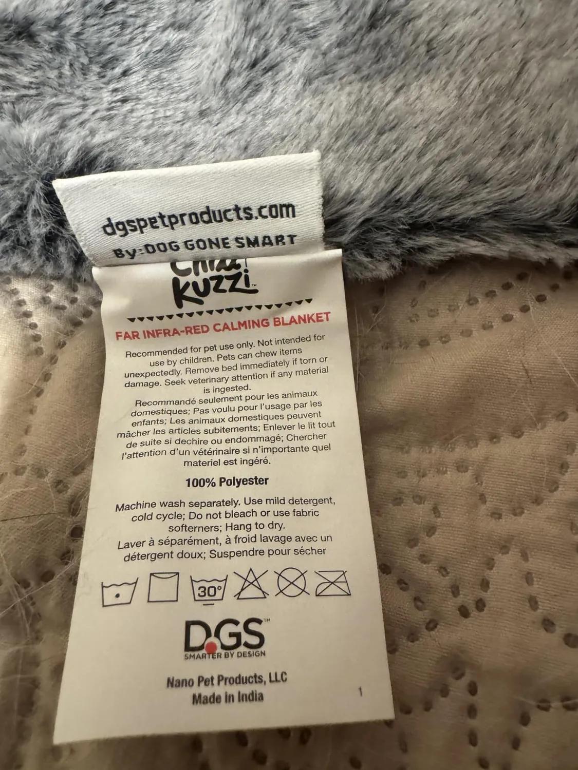 Dog Gone Smart Chill Kuzzi hundetæppe beroligende blødt