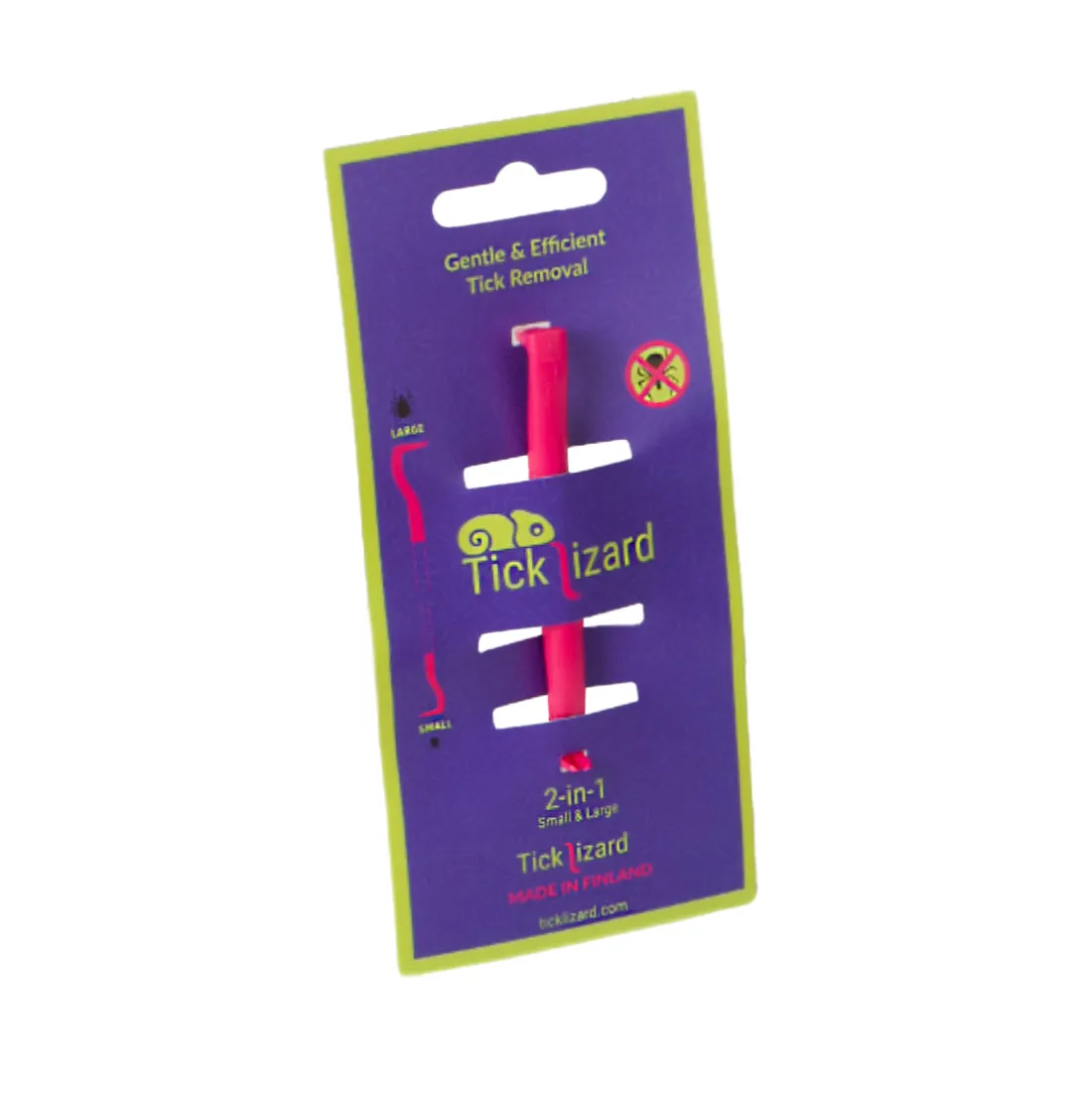 Woolly Wolf Tick Lizard flåtfjerner startpakke pink lime