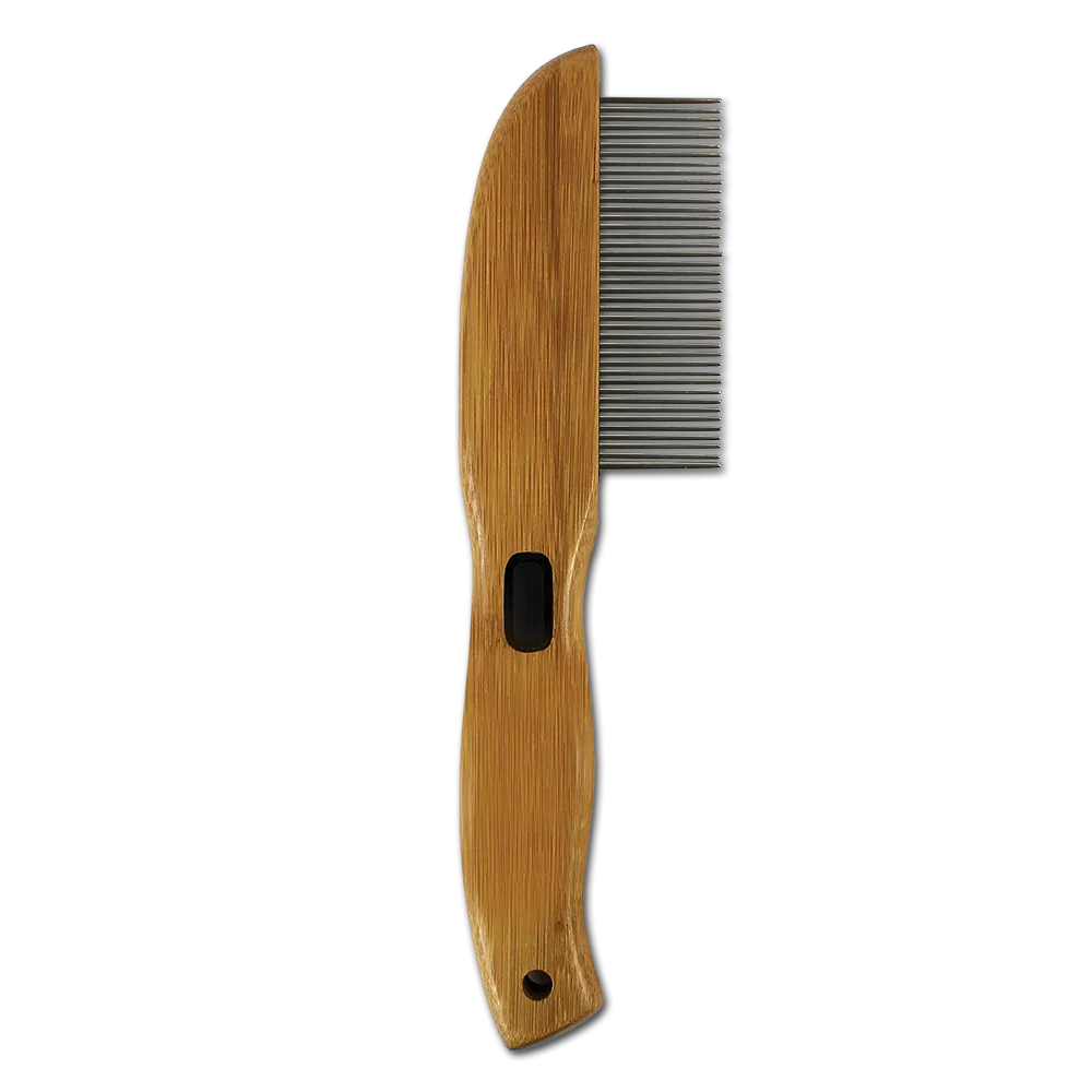 Bamboo Groom Rotating Pin Comb with 41 Rounded Pins kam 41