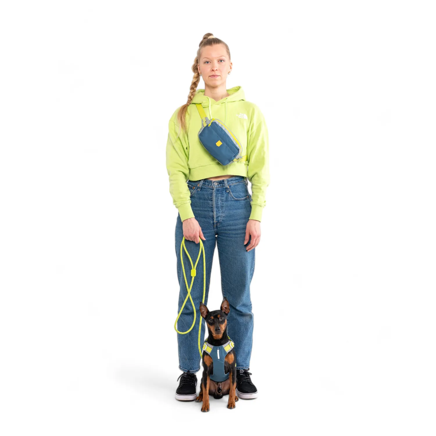 Woolly Wolf Rope Leash hundesnor lime 180 cm refleks