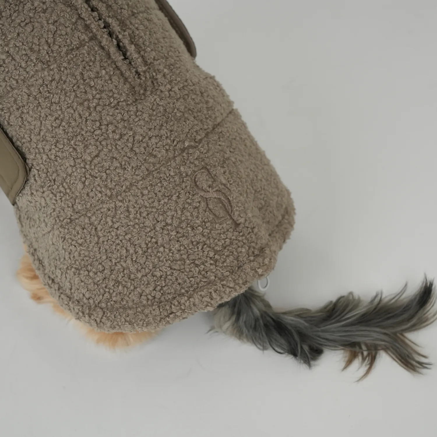 Staey Teddy hundefrakke Taupe overgangsjakke blød teddy