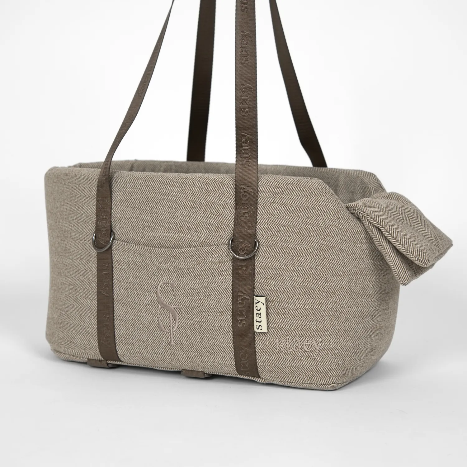 Staey Maya bilsæde Herringbone Mocca 2-i-1