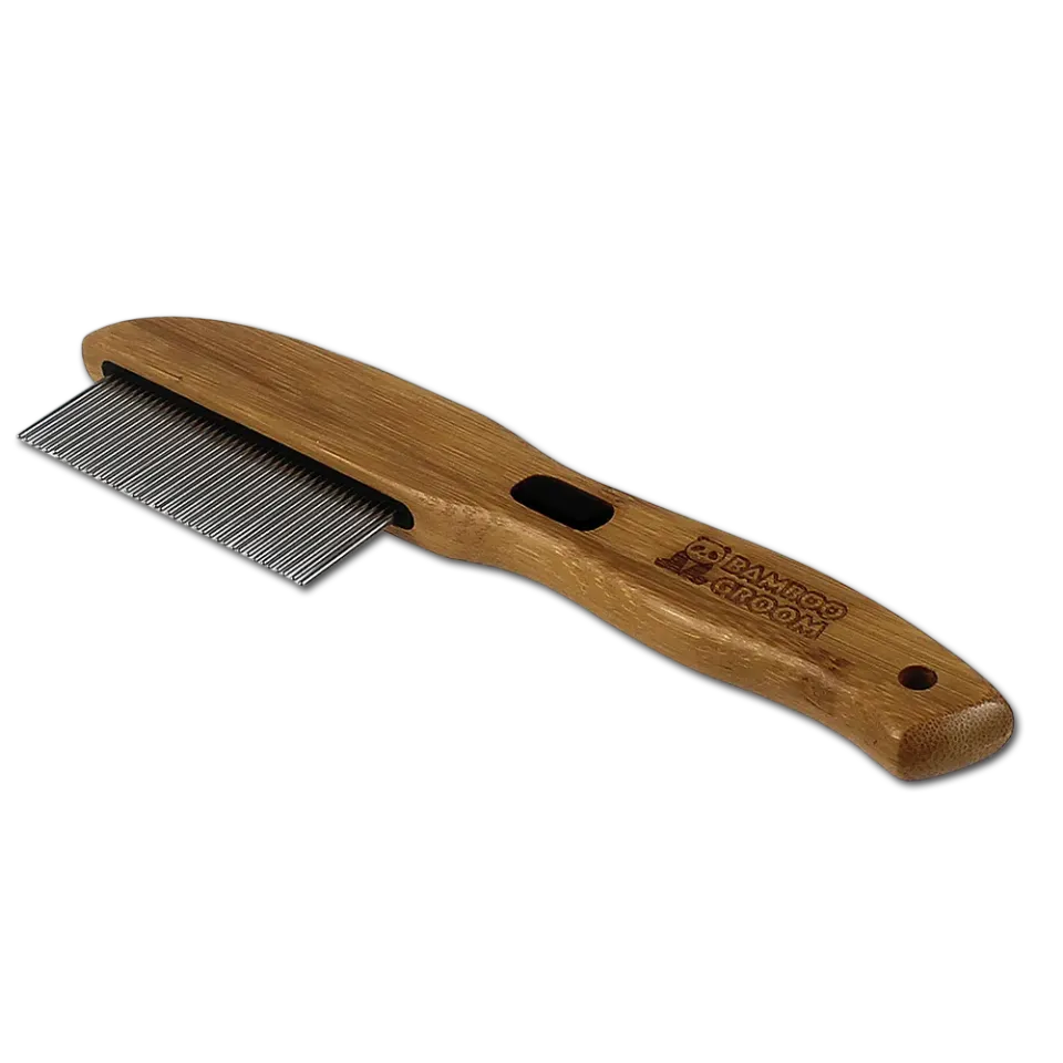 Bamboo Groom Rotating Pin Comb with 41 Rounded Pins kam 41