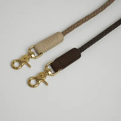 Staey Kaia hundesnor Dark Oak 2 m læder