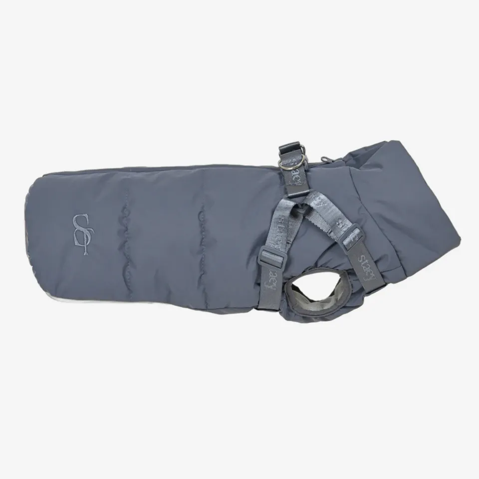 Staey Vera hundefrakke Dusty Blue m. sele