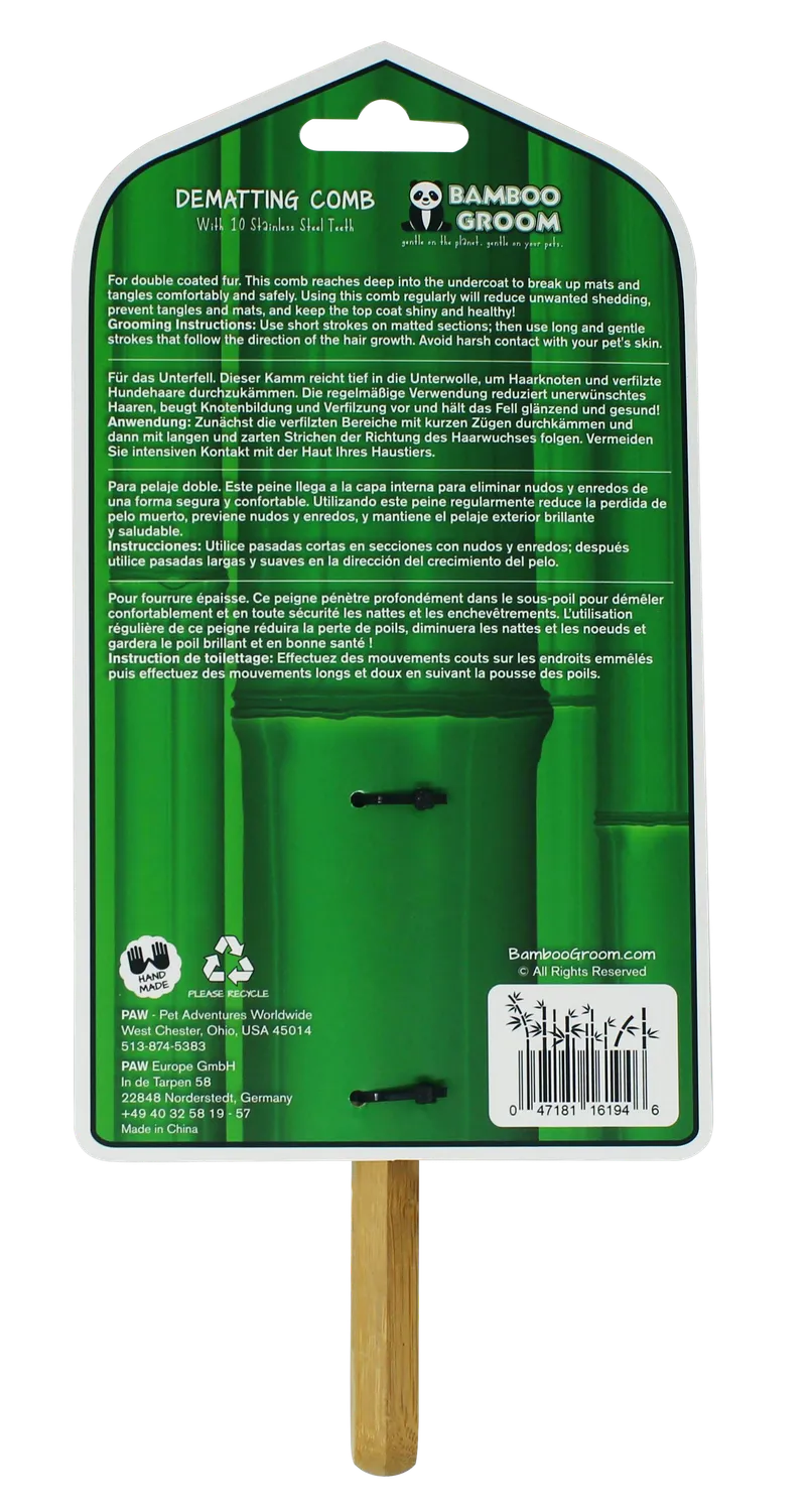Bamboo Groom filtekam 10 tænder udredning
