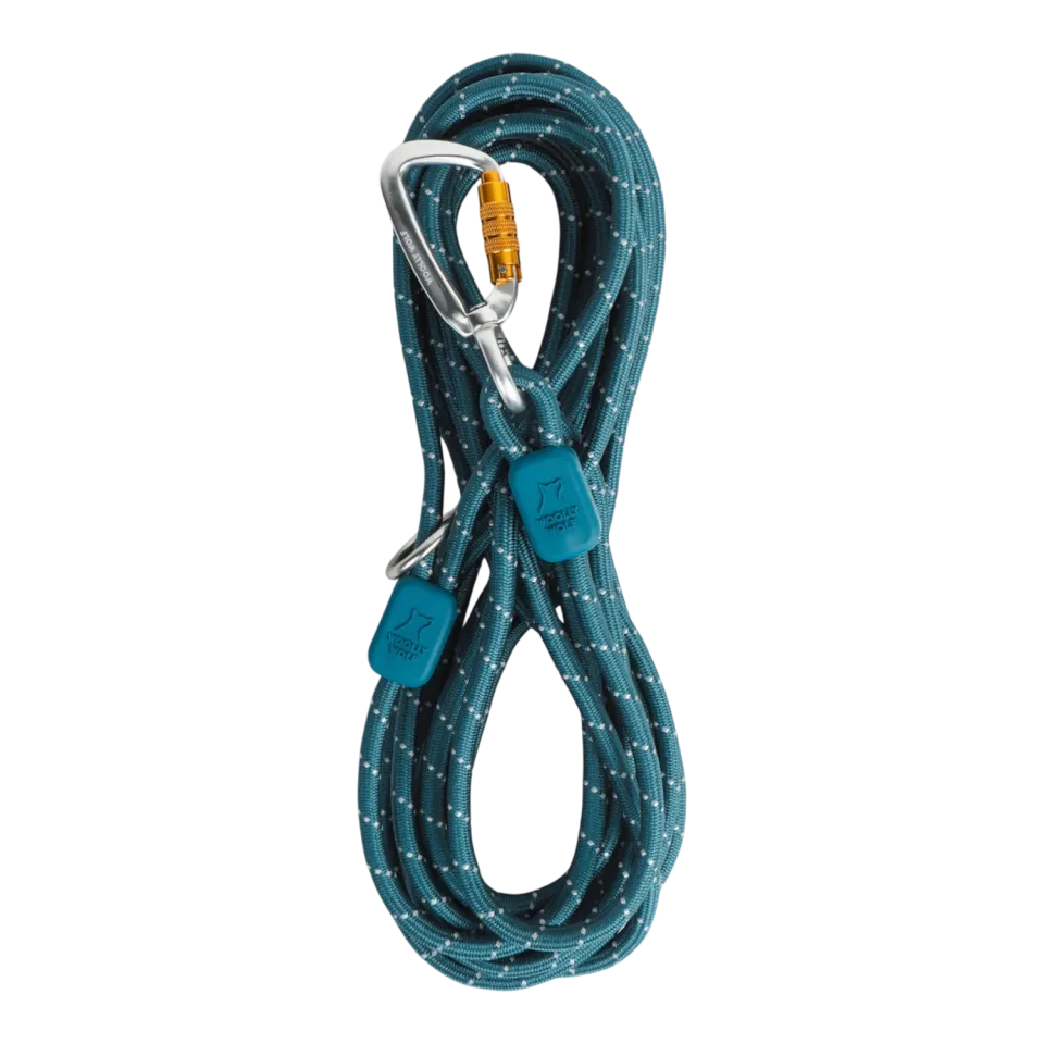 Woolly Wolf Rope Leash hundeline 6 m dyb teal refleks