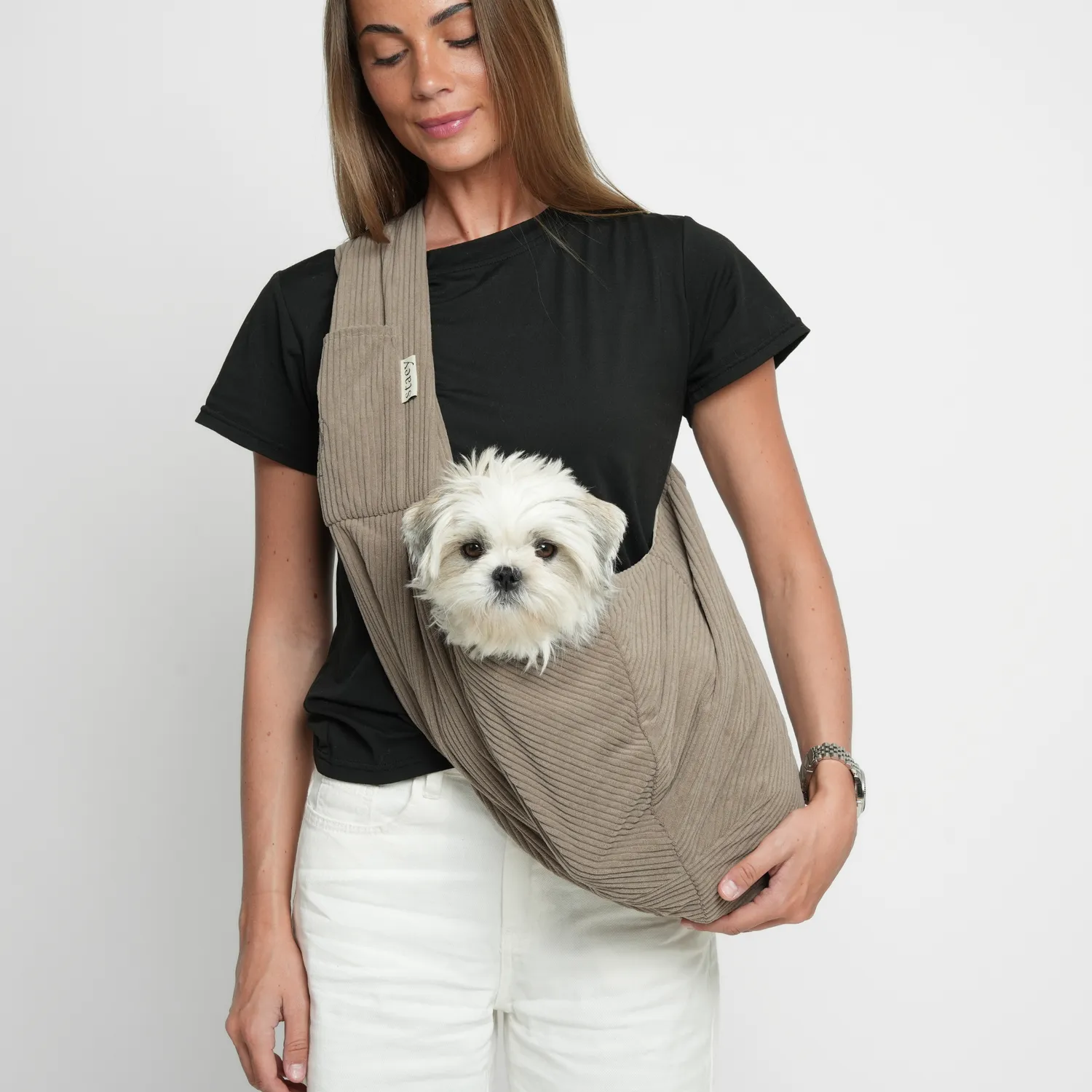 Staey Ava Hvalpetaske Corduroy – Taske til 8 kg