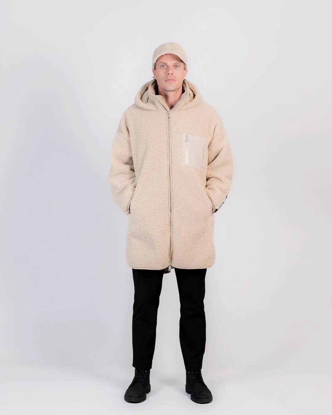Paikka SUMU Sherpa jakke Taupe Seawool