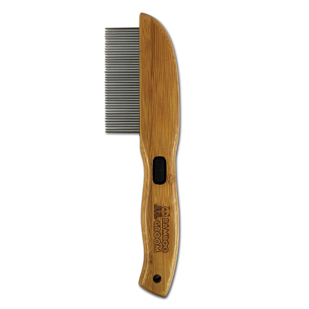 Bamboo Groom Rotating Pin Comb with 41 Rounded Pins kam 41