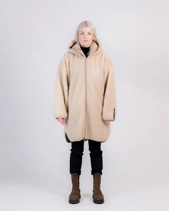 Paikka SUMU Sherpa jakke Taupe Seawool