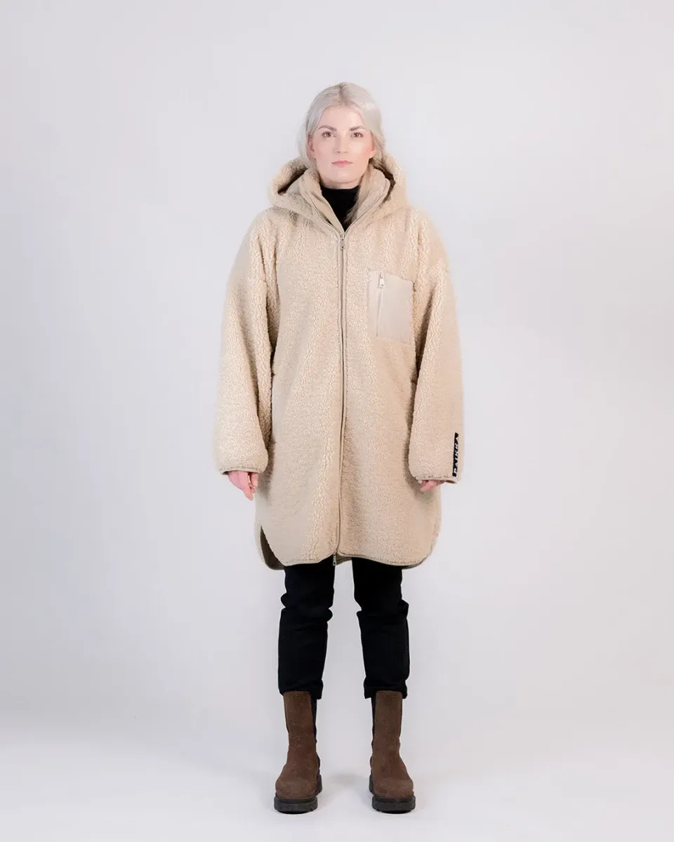 Paikka SUMU Sherpa jakke Taupe Seawool